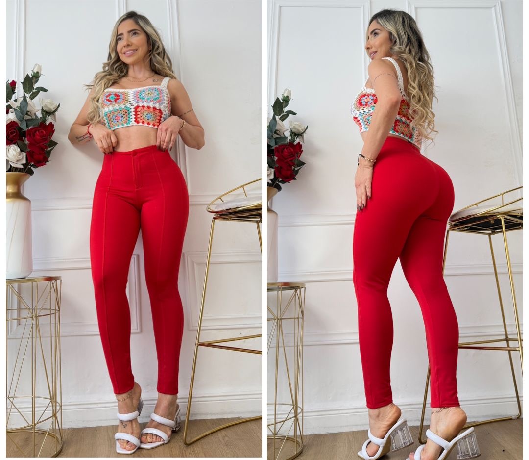 Photoshop legging red with faja