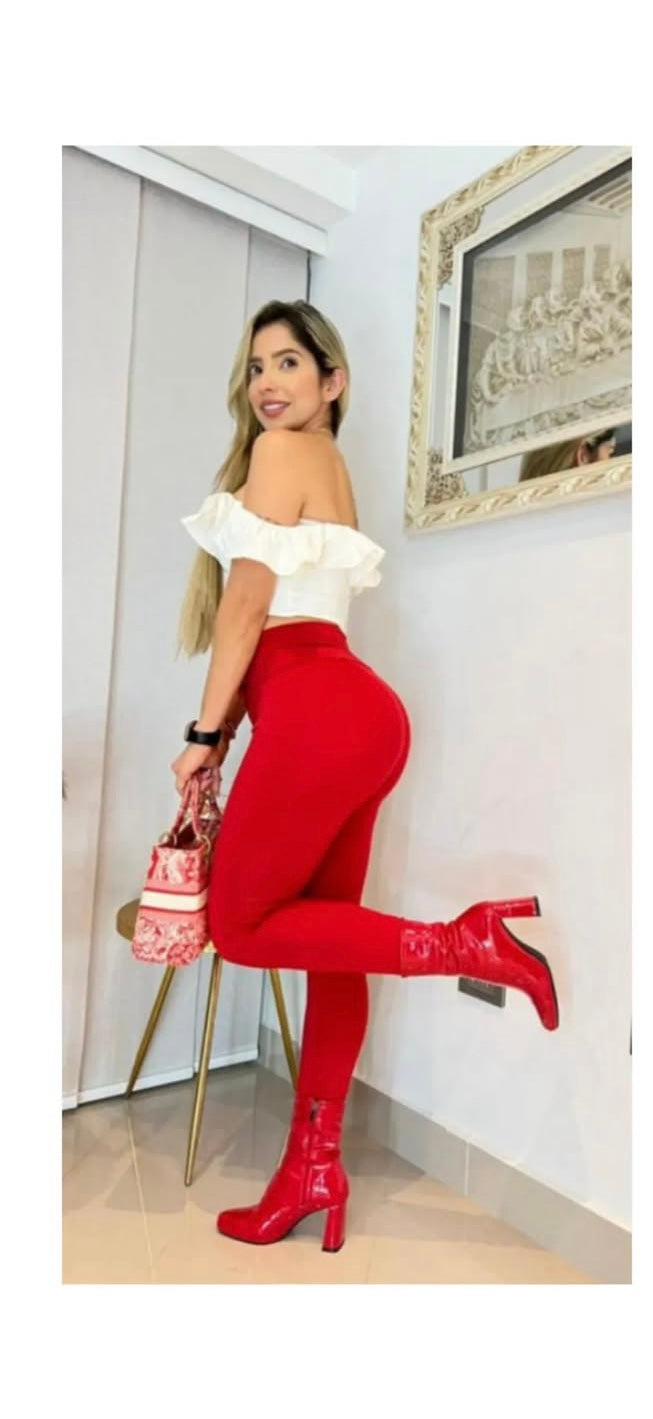Photoshop legging red with faja