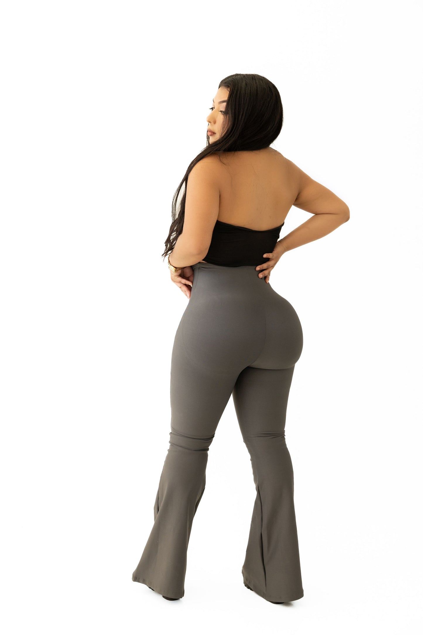 Flared Photoshop legging gray