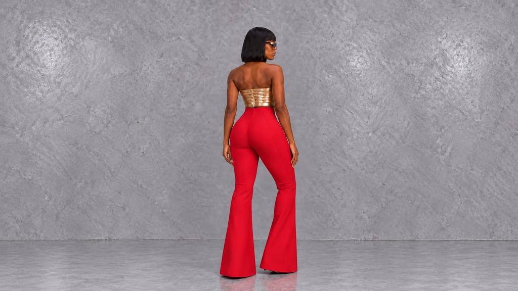 XO Lux Seamless flared Shaping Legging RED
